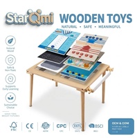Table de jeux multifonction en bois pour enfants, ensemble de jeux réversibles, divertissement familial en intérieur, jouet éducatif de stratégie pour enfants