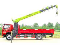 Grue montée sur camion FAW Zoomlion, grue articulée mobile, moteur à engrenages, haute efficacité, robuste, légère, stable, durable, sûre