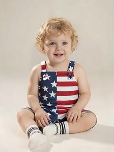 Barboteuse Bébé Garçon Rayée Étoilée 4 Juillet – Vêtements Bébé Boutique en Gros Haute Qualité Nouvelle Arrivée Tenues du Jour Vente Chaude Prêt à Expédier - Product Image 2