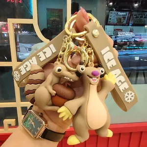 Carino ciondolo portachiavi in PVC con ciondolo portachiavi auto in PVC creativo dell'era glaciale per la decorazione di auto o borse - Product Image 2