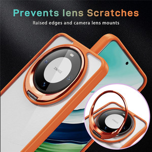 Étui de téléphone transparent en TPU acrylique avec support pliable pour appareil photo, <span class=keywords><strong>coque</strong></span> antichoc à <span class=keywords><strong>induction</strong></span> magnétique pour Huawei Mate 60 Pro - Product Image 6
