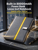 Ensemble cadeau de carnet intelligent AI en cuir brillant de qualité supérieure, tendance et très vendu, avec stylo, pour les rassemblements professionnels