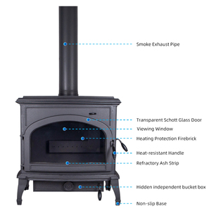 Chimenea de Leña de Hierro Fundido <span class=keywords><strong>para</strong></span> Interiores, Independiente, Personalizada por el Fabricante JingXin - Product Image 3