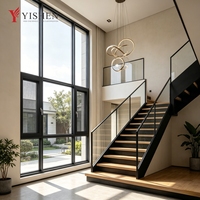 Ventana Abatible de Aluminio con Rotura de Puente Térmico, Rejilla Integrada, Resistente a Huracanes, Doble Acristalamiento Estándar, Insonorizada, para Viviendas