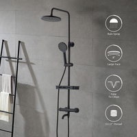 Ensemble de colonnes pour bain de pluie et douche à main montage mural en laiton/SS/ABS pour hôtels appartements extérieurs Villas entrées entrepôt