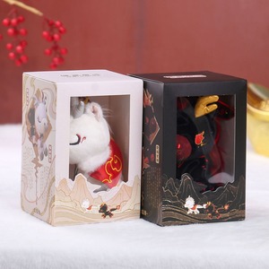 Année du cheval mascotte peluche 2026 Dragon cheval esprit Figurine pendentif porte-clés (y compris la boîte de couleur) poupée zodiaque poupée - Product Image 3