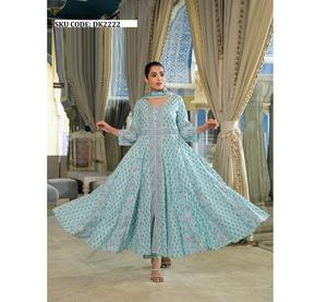 Stylish Cotton <b>Women</b> Modern Indian Party Dress Made with Gentle Fabric Finish Elegant Structural Flow Timeless Ethnic Looks - Product Image 6