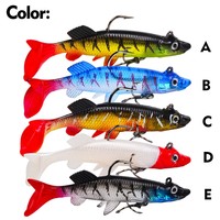 Leurre souple de pêche 15g 9.3cm avec tête plombée interne, type Swimbait à queue de pagaie, pour la pêche au bar, au brochet, en eau salée et en eau douce, leurres shad