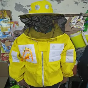 Beekeeper Cotton Jacket Cotton Semi Ventilated Beekeeping Jacket Bee Clothing Round Veil Hat Bee Gear Wholesale Custom Made