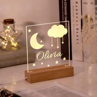 Lampe d'illusion 3D personnalisée créative DIY avec tableau de messages, cadeau, lampe de chevet RGB en acrylique avec base en bois, décoration de maison, décoration de chambre d'enfant, veilleuse
