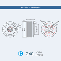 Motor Gimbal Brushless G40 Poros Berongga Besar Low Cogging High IP untuk Sistem Otonom Drone