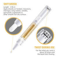 Offre Spéciale personnalisable comestible paillettes peinture stylo ensemble pour la cuisson bricolage gâteau décoration oeufs de pâques liquide perle stylo étincelle 4 pièces