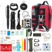 Trousse de premiers secours tactique d'urgence EMHTiii avec étui rigide et boîte à outils pour la randonnée, les voyages, la réparation automobile et l'utilisation en extérieur