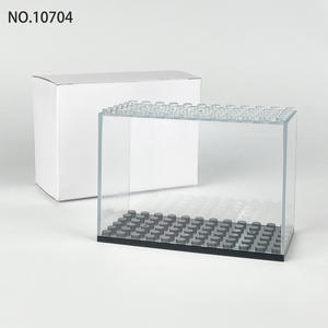 BLOCKMOC 10707 Acrylic <b>Box</b> Case Clear Acrylic <b>Display</b> <b>Box</b> with Base Mini Toys <b>Plastic</b> Action Building Blocks Kids Gift - Product Image 4