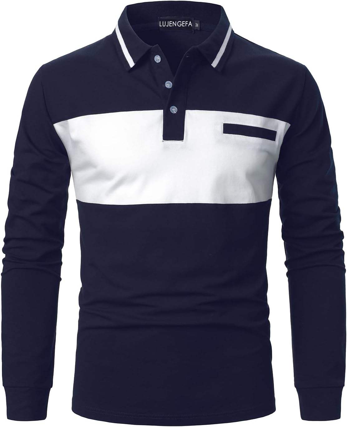 Long Sleeve Navy Blue+white