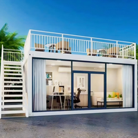 Maisons modulaires préfabriquées en verre personnalisables, idéales pour les studios en conteneurs et les hébergements de loisirs