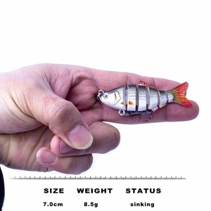 ชุดเหยื่อตกปลา SKM 5 ชิ้น ขนาด 7 ซม. น้ำหนัก 8 กรัม เหยื่อปลอมแบบหลายข้อต่อ กล่องอุปกรณ์ตก<span class=keywords><strong>ปลา</strong></span> เหยื่อว่ายน้ำในทะเลสาบ แบบจมช้า วัสดุ ABS สำหรับตก<span class=keywords><strong>ปลา</strong></span>ในน้ำจืด - Product Image 2