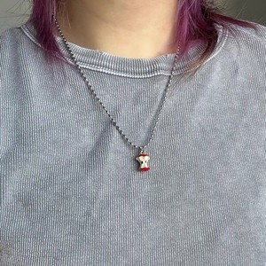 Cute Apple <strong>Kernel</strong> Korean Style Vintage Fruit Rice Bead Alloy Bamboo Chain Necklace - Product Image 2