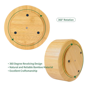 Bambus 11-Fächer Rotierender Stifthalter Holz-Stiftehalter und Organizer für Schreibtisch oder Schule zur Aufbewahrung von Kinderkunst - Product Image 5