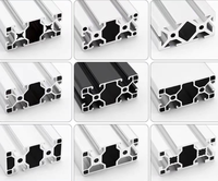 Meilleur prix pour profilés en aluminium extrudé carrés à fente en T et en V 4080, profilés en aluminium industriels 40x80 mm pour banc de travail, cadre de machine