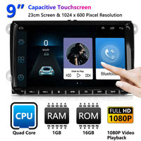 Autoradio Android 8.1 de 9 pouces pour VW Golf MK5 Polo GPS Sat Nav Radio 2 Din