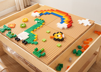 Table de jeu multifonctionnelle pour les enfants en bas âge, ensemble de blocs de construction pour la garderie préscolaire Montessori, la maternelle et l'école.