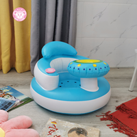 Chaise gonflable bleue et blanche de videur de culbuteur de PVC pour la chaise dinante pliable d'enfants de bébé avec le nouveau Offre Spéciale de conception de musique de sac