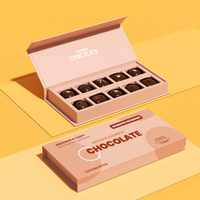 Emballage cadeau en chocolat écologique personnalisé, boîte en papier rigide magnétique de luxe en forme de livre, recyclable, avec doublure en éponge et inserts en plastique