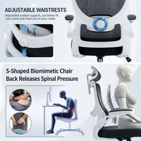 Chaise de bureau ergonomique par le fabricant, chaise pivotante moderne avec dossier en maille grise, métal, tissu, nylon, PP pour cadre dirigeant, pour usage domestique