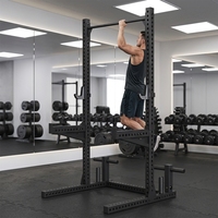 Rack de musculation multifonctionnel de base pour usage commercial avec support pour triceps et acier au carbone Q235