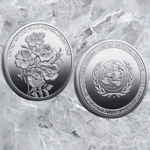 Moneta Commemorativa della Pace Mondiale, Stile ONU, Medaglia Commemorativa Personalizzabile e Disponibile, Direttamente dalla Fabbrica - Product Image 1