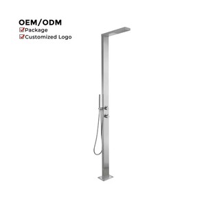 Set <span class=keywords><strong>Doccia</strong></span> da Esterno HONGDEC <span class=keywords><strong>in</strong></span> <span class=keywords><strong>Acciaio</strong></span> <span class=keywords><strong>Inox</strong></span> SUS304, Colonna <span class=keywords><strong>Doccia</strong></span> con Miscelatore Acqua Calda e Fredda - Montaggio a Pavimento per Progetti Spiaggia e Piscina - Product Image 3