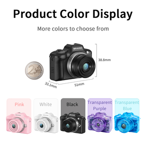 DC30กล้อง DSLR แบบย้อนยุคมินิกล้องหนัง ABS แบบคลาสสิกกล้องดิจิตอลรองรับฟังก์ชั่นการบันทึกการ์ด SD กล้องขนาดเล็ก - Product Image 6