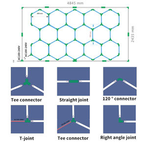 DANS 기술 상업용 자동차 작업장 깜박임 무료 눈부심 방지 6500K 680W 2.4*4.8m 벌집 자동차 세부 LED 조명 - Product Image 5