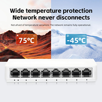 Tshield Switch Gigabit de 8 Puertos y 1000Mbps, RJ45, de Escritorio, Sin Administración, Plug & Play, Hub de Seguridad para Redes LAN Domésticas y de Oficina