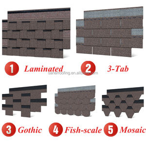 Venta al por mayor negro 3 pestañas Tipo asfalto tejas ligeras y duraderas Tejas superficie recubierta de piedra diseño moderno Tejas - Product Image 6