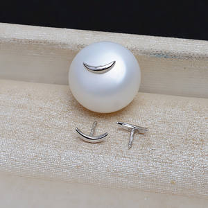 Handmade 10pcs DIY Accessories 925 Silver Pearl Baroque Mouth 1/4902 <b>Moon</b> Crescent Mouth Fine Stud <b>Earrings</b> Empty Holder - Product Image 3