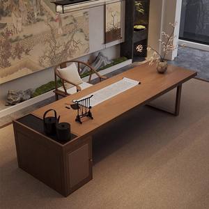 Скандинавский современный прочный многофункциональный стол из массива дерева 2-в-1 для письма и работы с эргономичным дизайном для домашнего офиса - Product Image 3