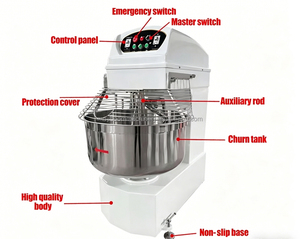 Impastatrice a Spirale Inclinabile da 10 Quarti (40 L, 30 Kg, <span class=keywords><strong>150</strong></span> L) per Farina, Prezzo Conveniente, Commercio Tedesco - Product Image 3