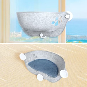 Yeni kedi hamak keçe vantuz Pet yuva pencere eşiği balkon asılı kedi yuva güneş yavru yatak iç yastık kedi levrek - Product Image 6