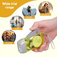 Lampe torche à manivelle personnalisée avec logo IDEA GIFT, lampes torches promotionnelles, mini lampe torche LED d'urgence pour la survie en plein air