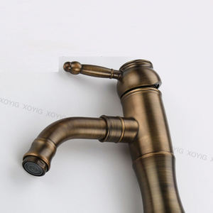 European 59-1 Brass Rotatable Water Outlet Single Handle Basin Faucet Gold Antique Bathroom Faucet - Product Image 5