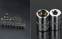 Kit d'outils de clé à douille à choc chauffée en chrome-vanadium 46 pièces OEM Garantie de 3 ans Rangement et transport faciles