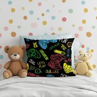 Housses de coussin décoratives pour salle de jeux pour garçons, 4 pièces, taie d'oreiller de jeu 18x18 pouces, accessoires de décoration pour salle de jeux pour adolescents