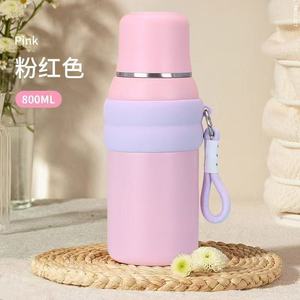 Gourde isotherme portable <span class=keywords><strong>vintage</strong></span> M en acier inoxydable 316 à <span class=keywords><strong>double</strong></span> paroi sous vide pour le sport et l'extérieur, avec corde de transport - Product Image 5