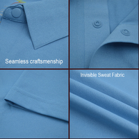 Polo à manches courtes sans coutures, invisible et anti-transpiration, de haute qualité, pour homme, décontracté, business, golf, sport
