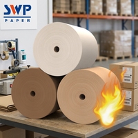 Rouleau de papier kraft ignifuge de classe B1 en pâte de bois vierge à 100 % pour sacs d'emballage ignifuges et produits en papier ignifuge