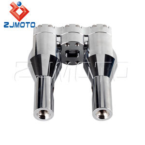 Rehausseurs de guidon de moto anodisés noir/argent pour Harley la plupart des modèles <span class=keywords><strong>Dyna</strong></span>/Street Bob/Softail/Sportster | 3.5 "OEM Fit - Product Image 4