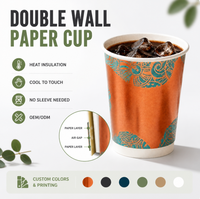 Gobelets à café jetables de luxe, écologiques et biodégradables, avec logo personnalisé, en papier de qualité alimentaire pour fêtes - Fournisseur en gros