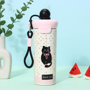 Gobelet isotherme en acier inoxydable 316 personnalisé, 600 ml, portable, pour étudiants et enfants, avec boule flottante <span class=keywords><strong>de</strong></span> dessin animé, vente en gros d'usine - Product Image 5